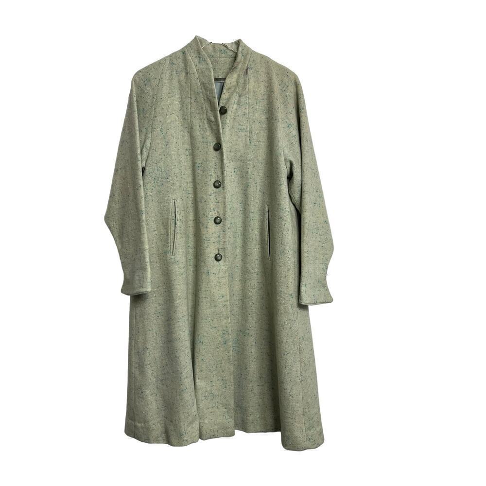 National Recovery Board Union Label Blue & Cream Trench Coat Medium